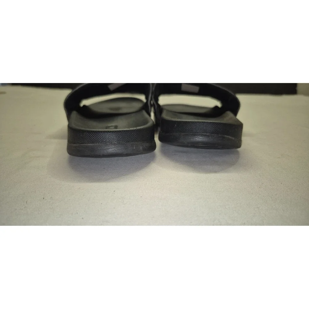 Adidas Adilette Unisex Comfort Slide‎ Sandals, Black & White USED  Size unknown